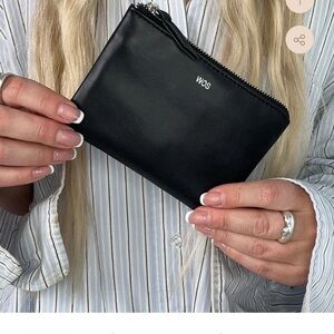 WOS Black Leather Wallet